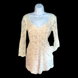 Elegant White Lace Romper